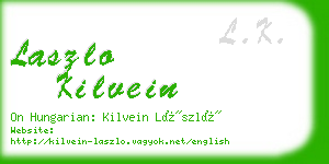 laszlo kilvein business card